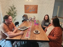 Celebrating a birthday at the house