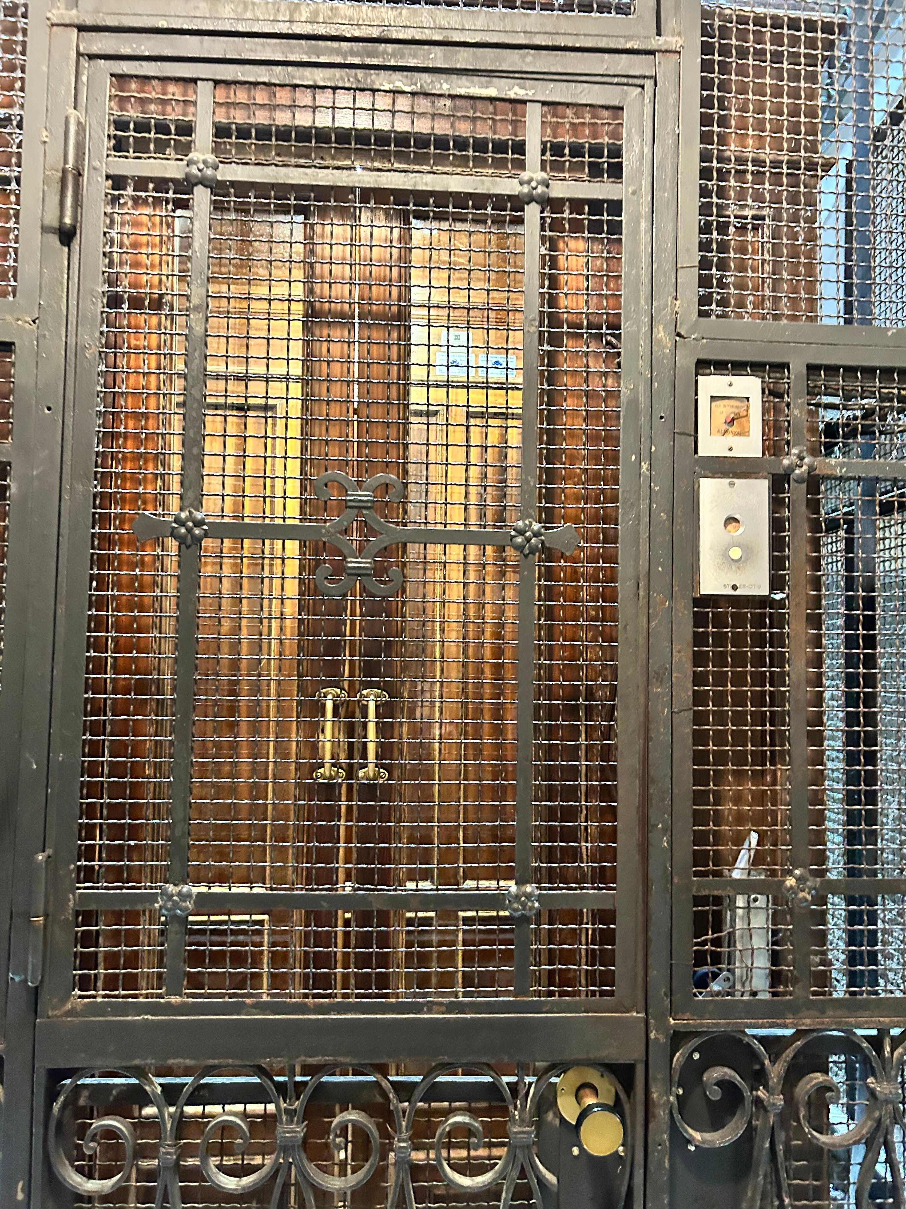 Gorgeous old elevator. Well maintained.