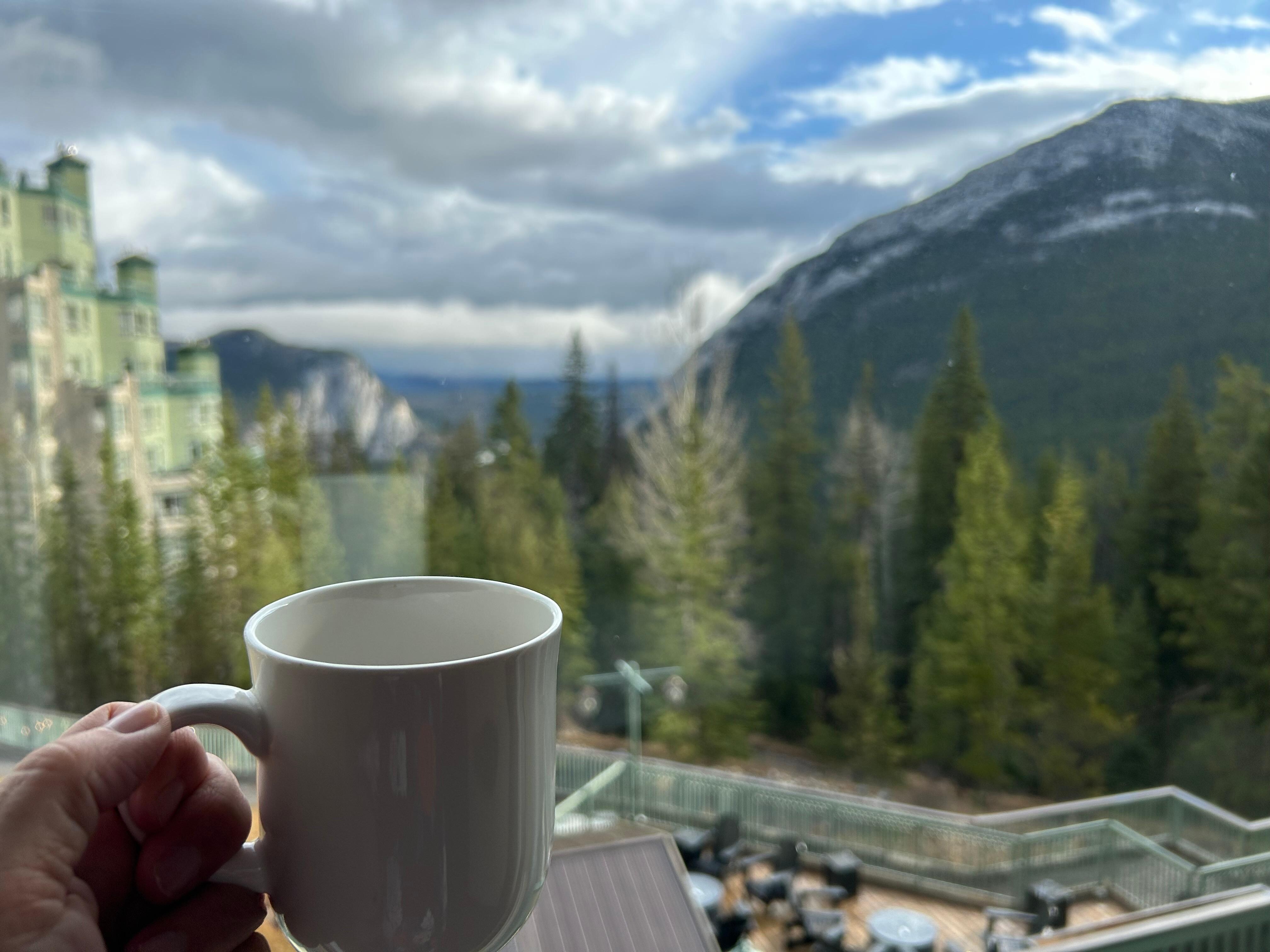 Morning cuppa from our room