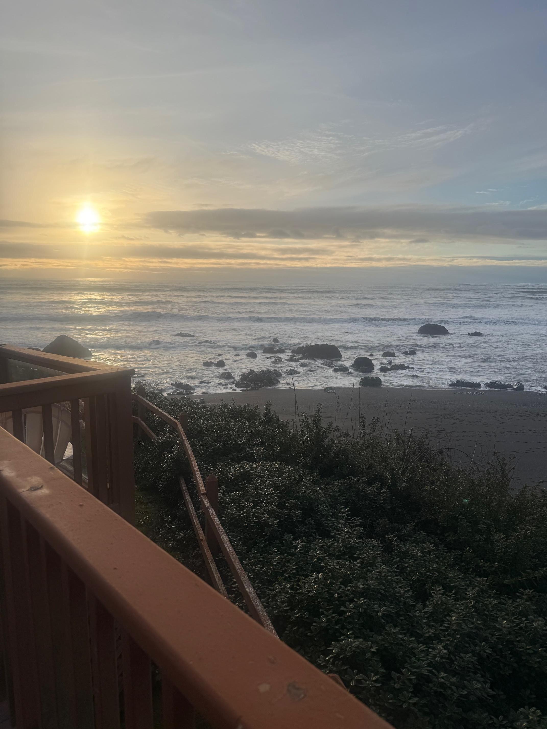 The waves are RIGHT there.