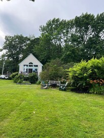 Great back yard and fire pit.