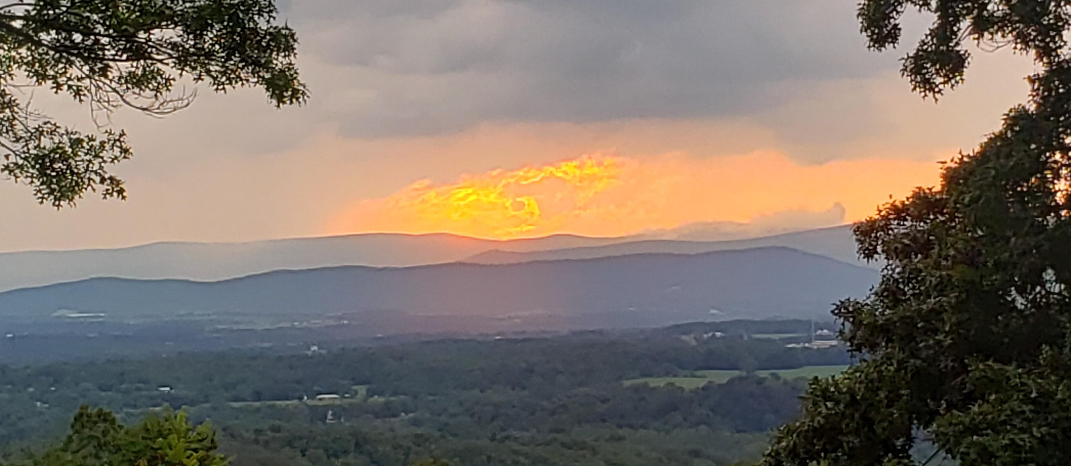 Sunset view from the 2nd floor deck. July 2025
