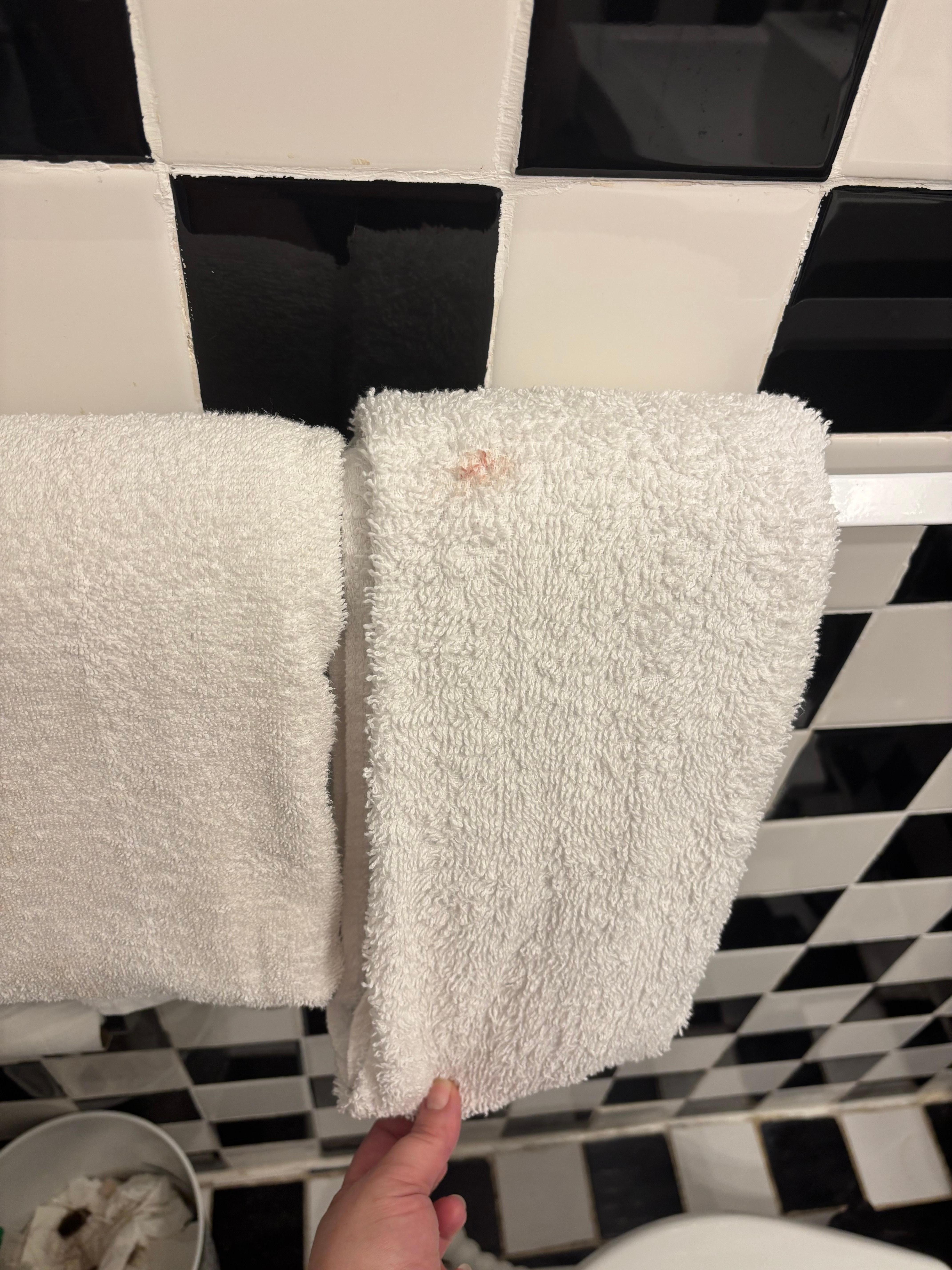 Blood on towel