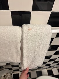 Blood on towel
