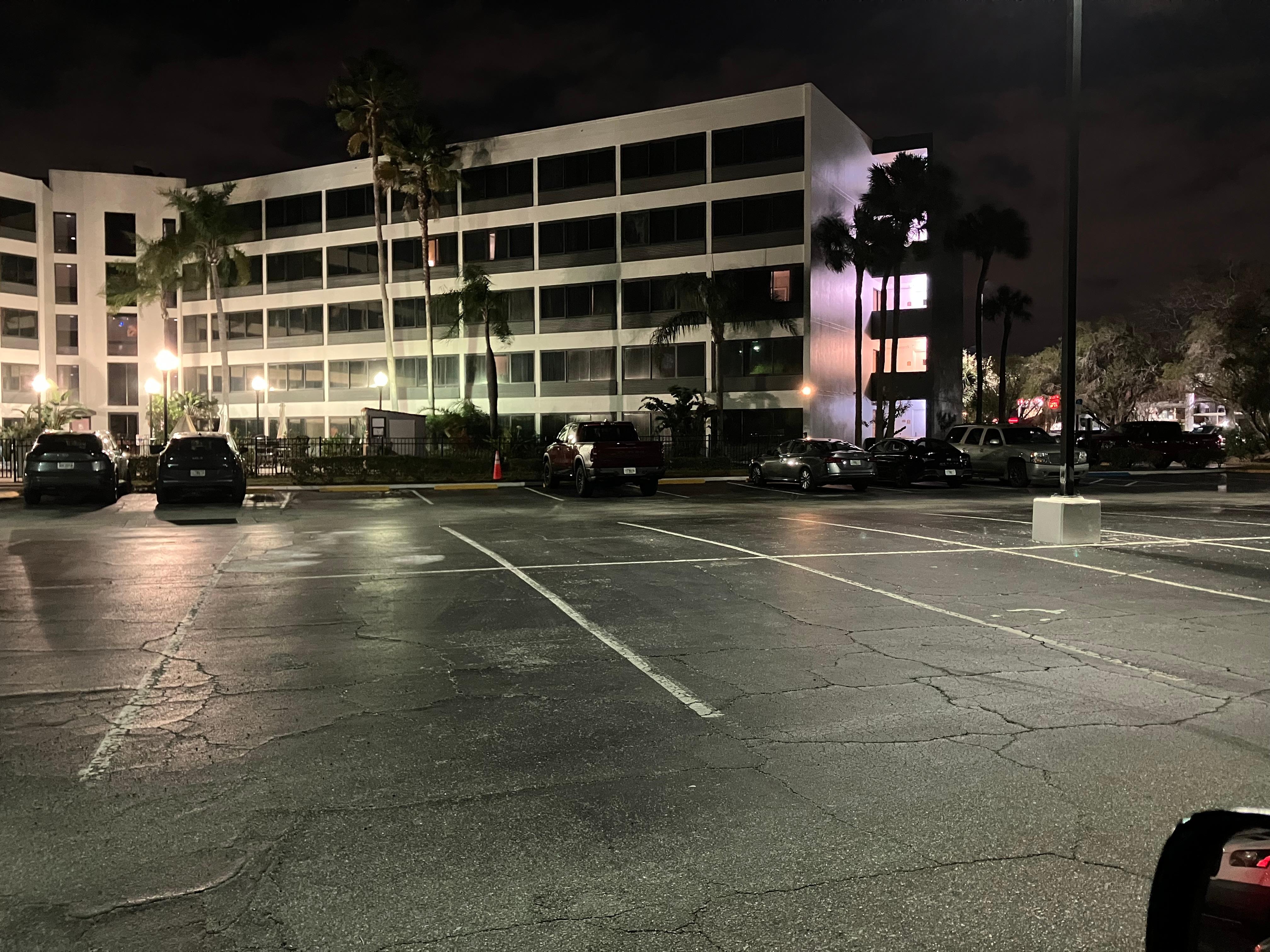 The hotel does not look like it was booked solid, does it?