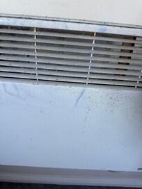 A mouldy, rusty radiator