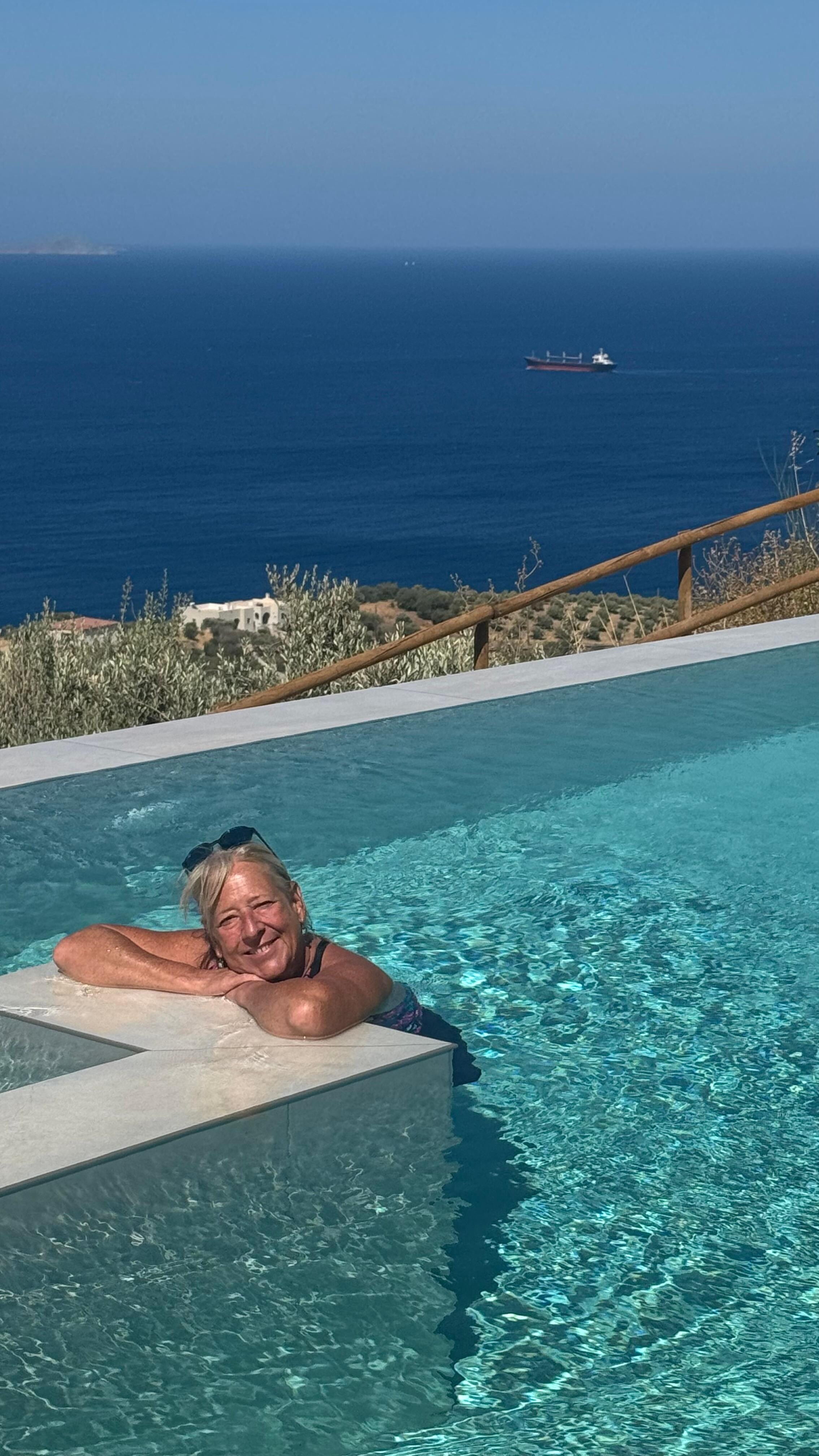 Water is cool and sun is bright!