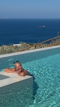 Water is cool and sun is bright!