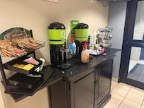 Breakfast only coffee and muffins