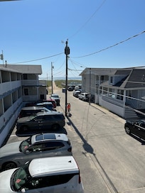 View from the back balcony showing proximity to the beach.