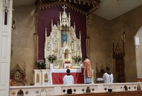 Interior of Immaculate Conception Catholic Church, a 12-minute walk from the house, where the traditional Latin Mass is offered daily.