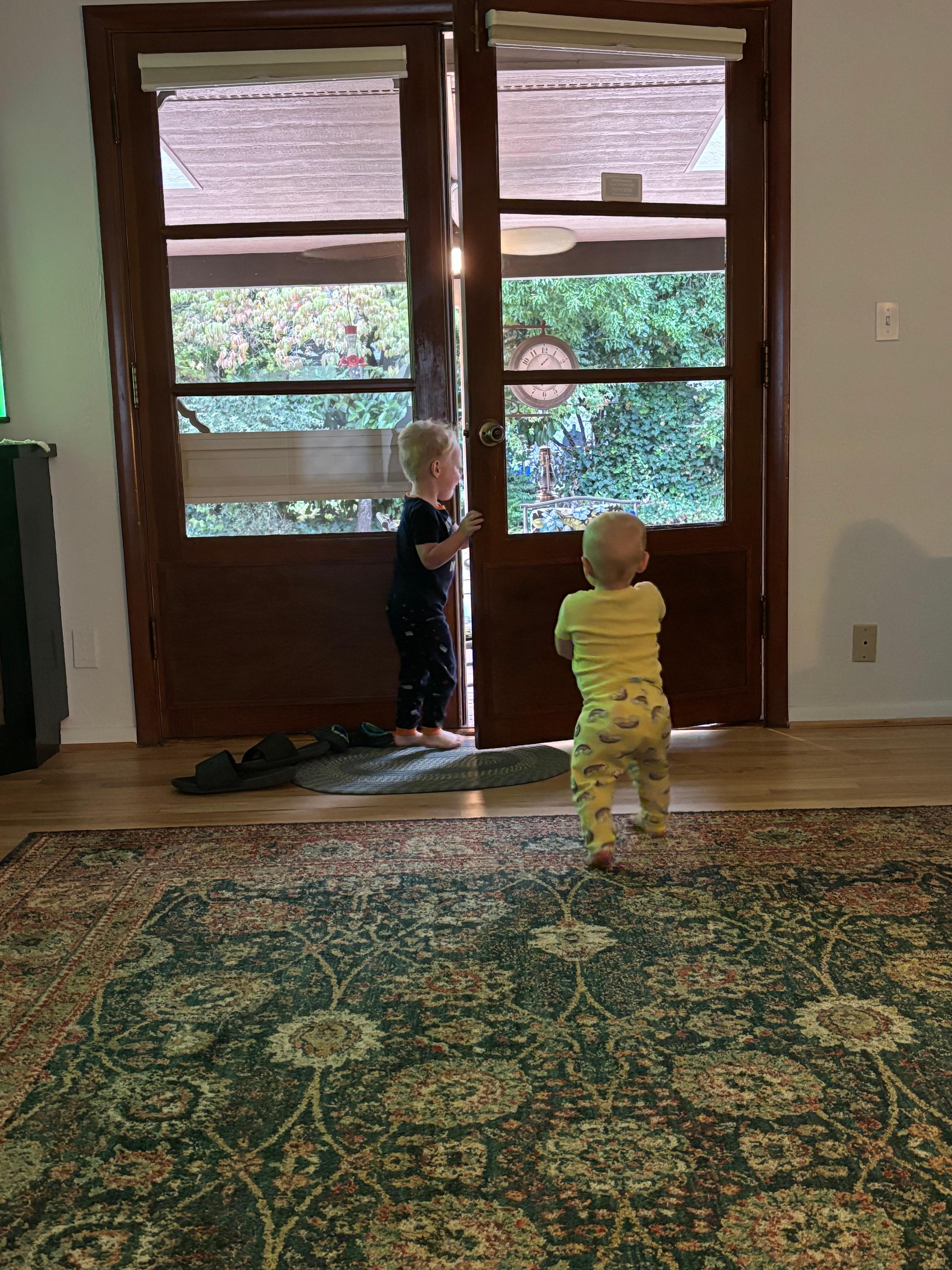 So excited to play outside first thing in the AM