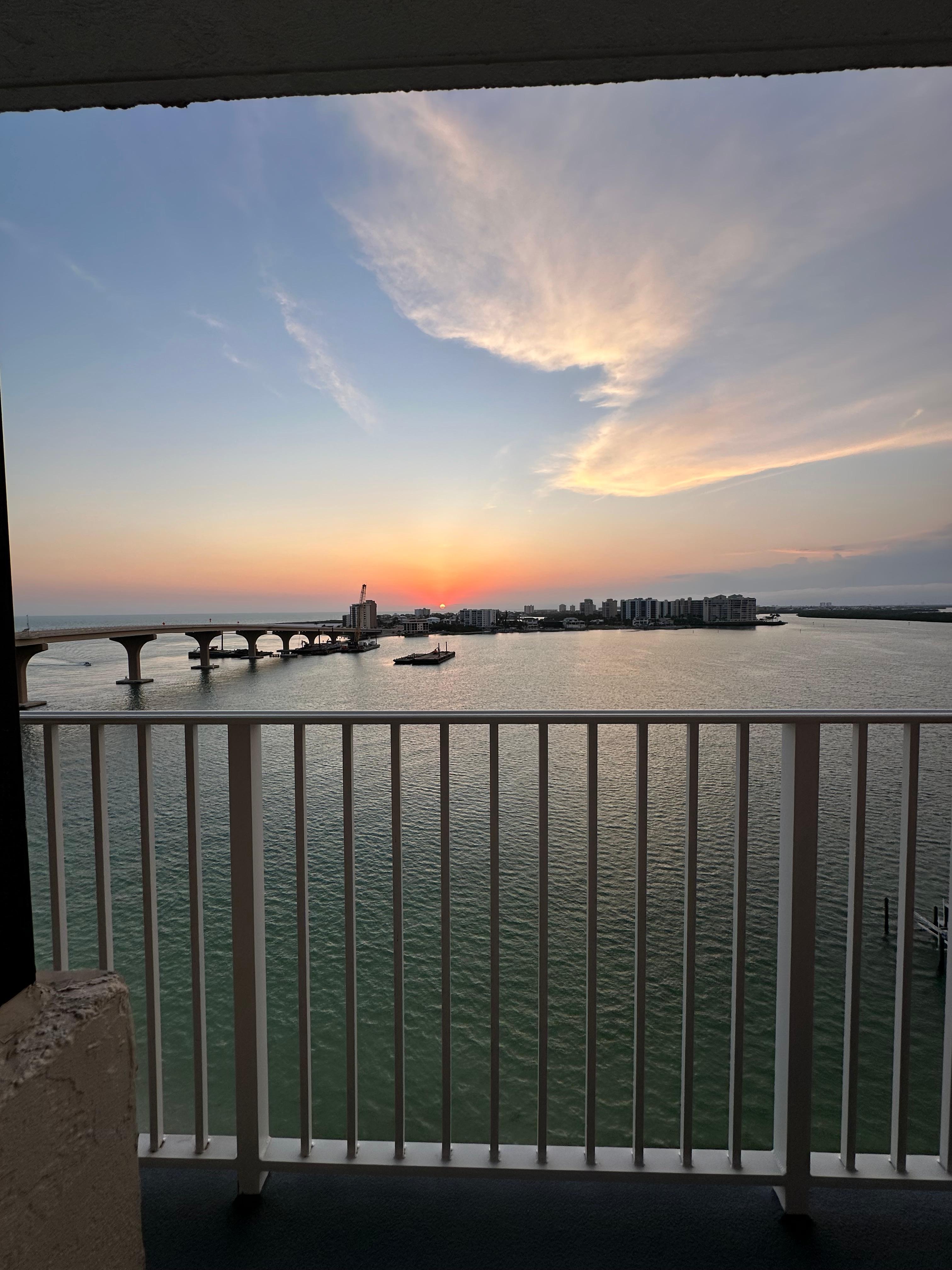 Sunset from the balcony