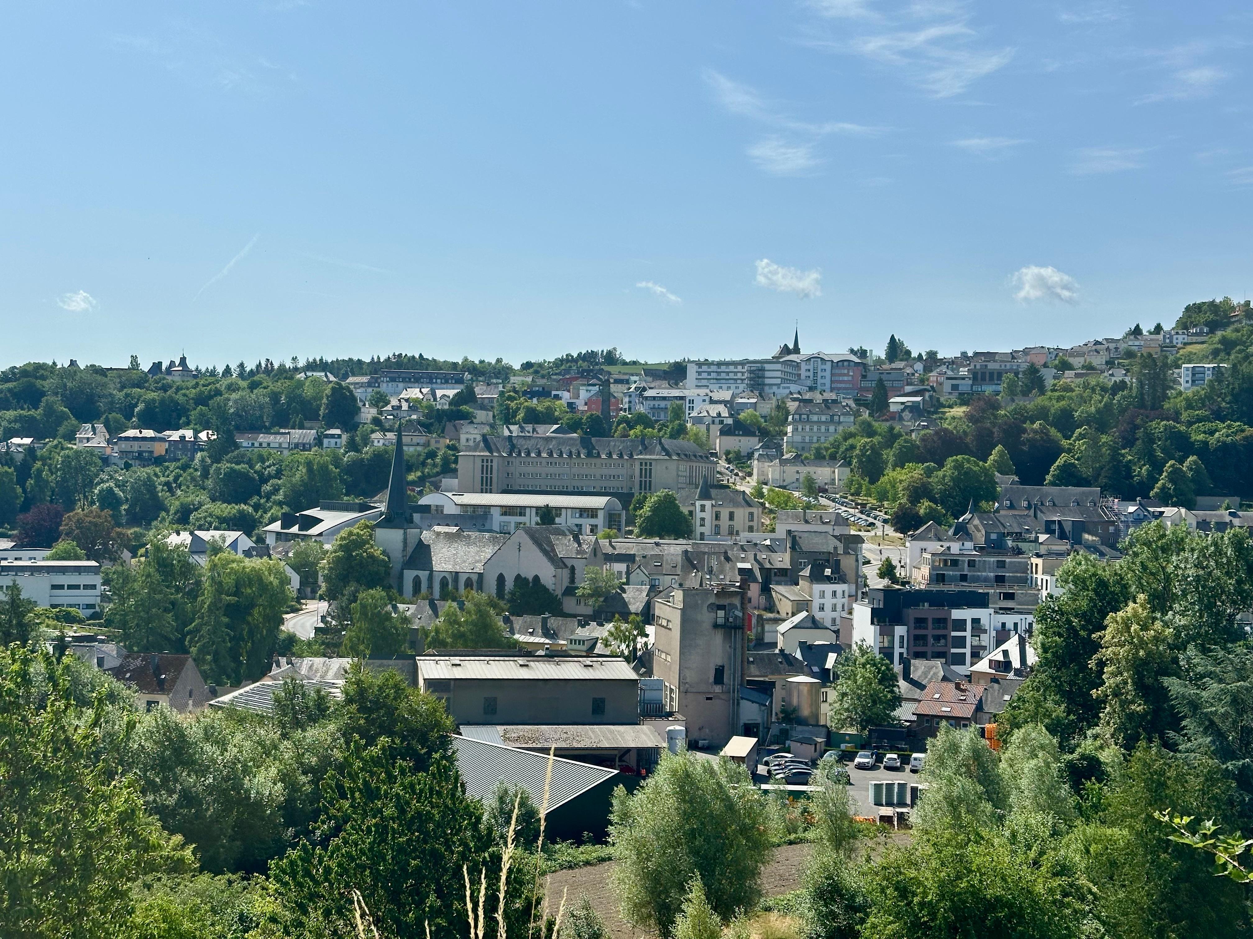 The view of the city from just above the tannery.