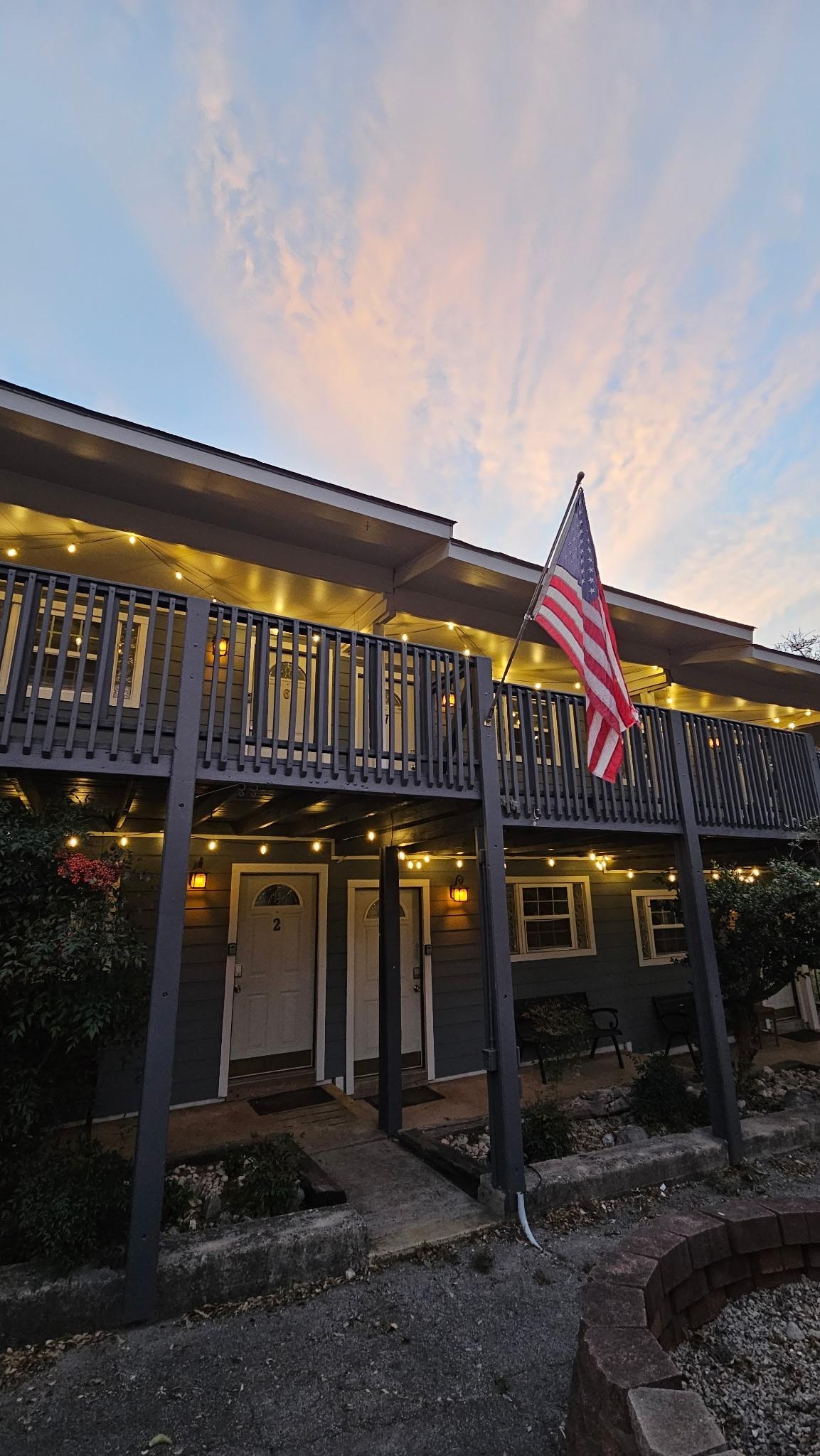 How it looks as the sunsets. (Didn't get to take a picture of their outdoor seating).