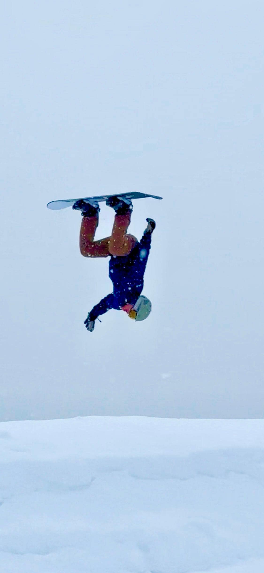 Our 16 yo completed his goal of doing a back flip on a snowboard for the first time