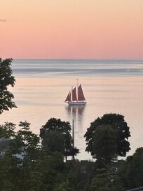 Our view of Lake Michigan on a calm day