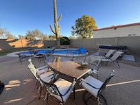 Pool and outdoor dining.