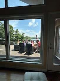 Family Outside on Deck