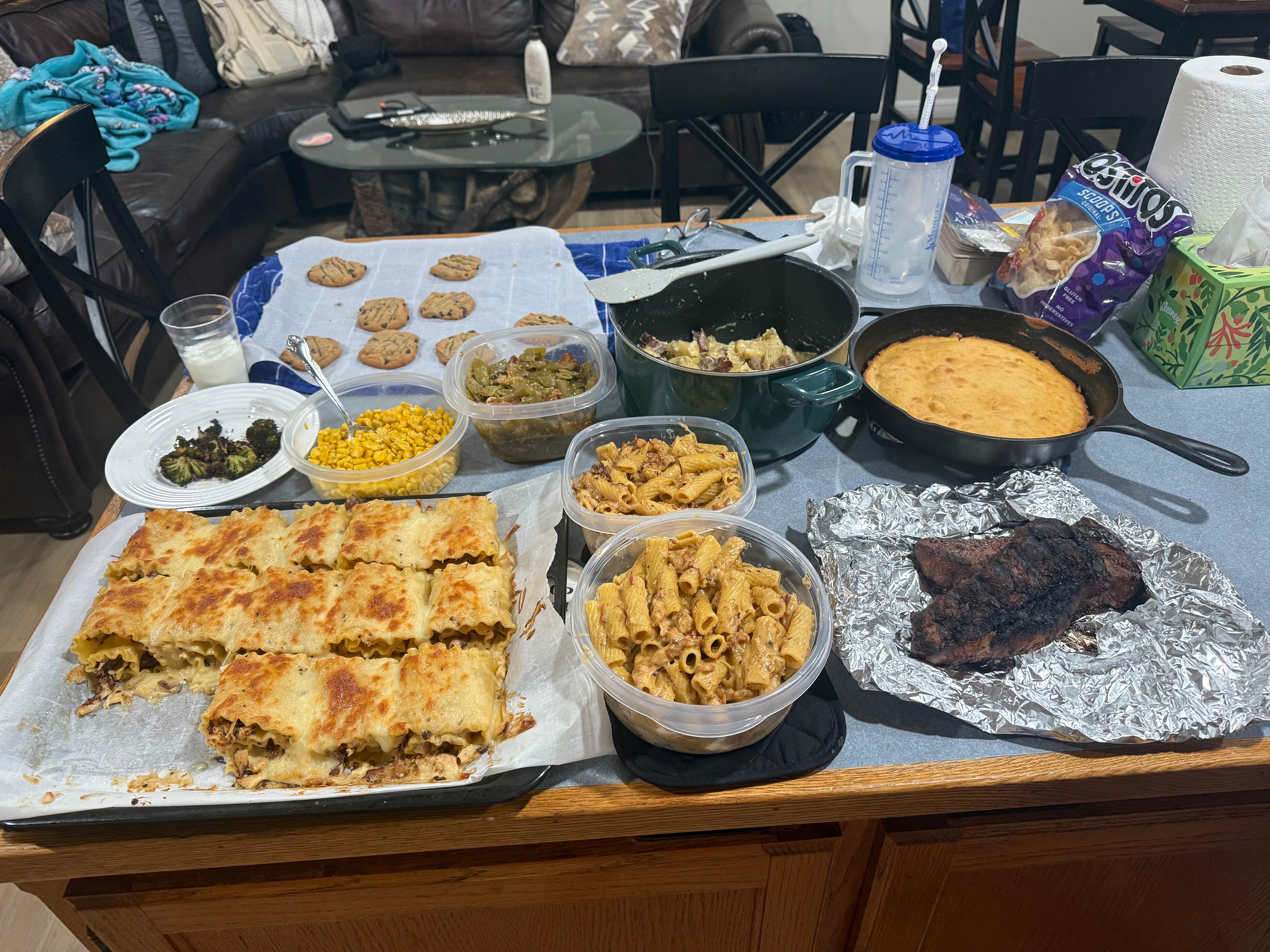 The feast we made while staying