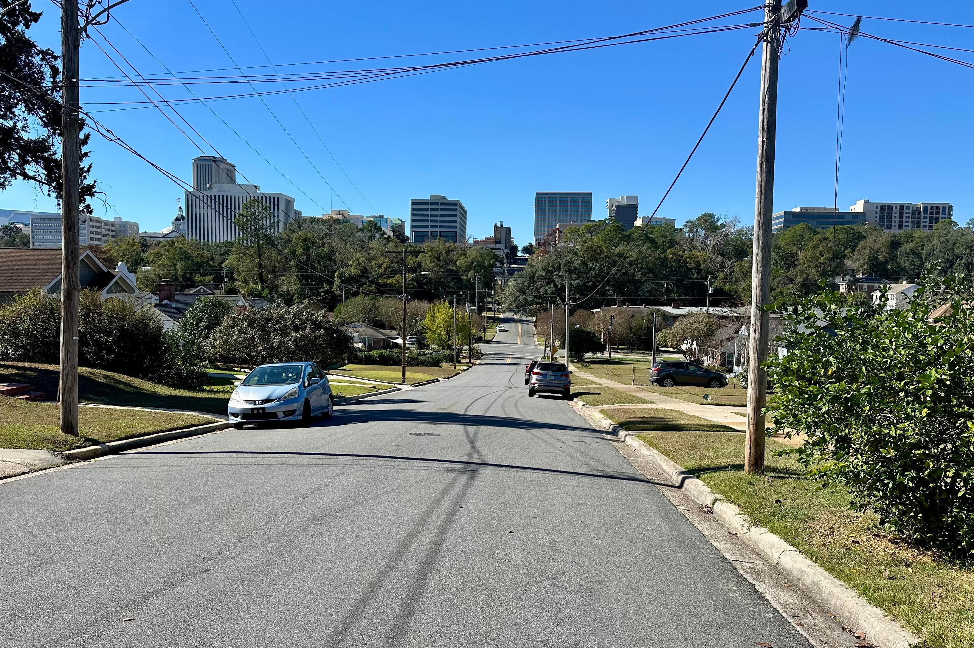 Looking from the property back towards downtown Tally.