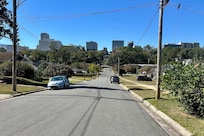 Looking from the property back towards downtown Tally.