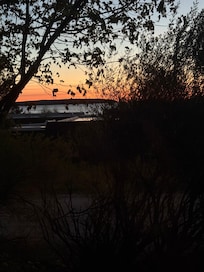 Sunrise view from the kitchen window.