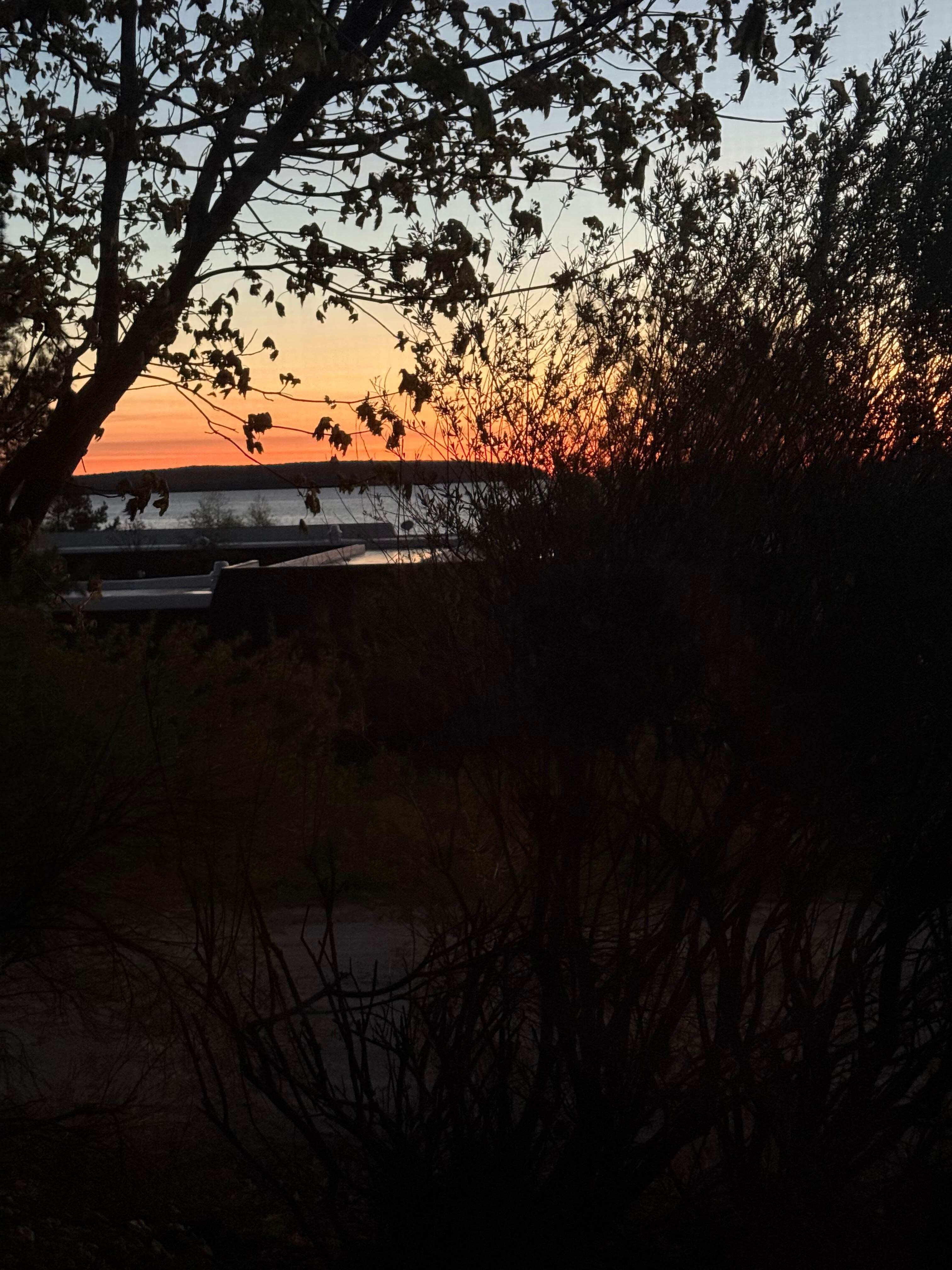 Sunrise view from the kitchen window.