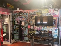 The graffiti room, don't look too close