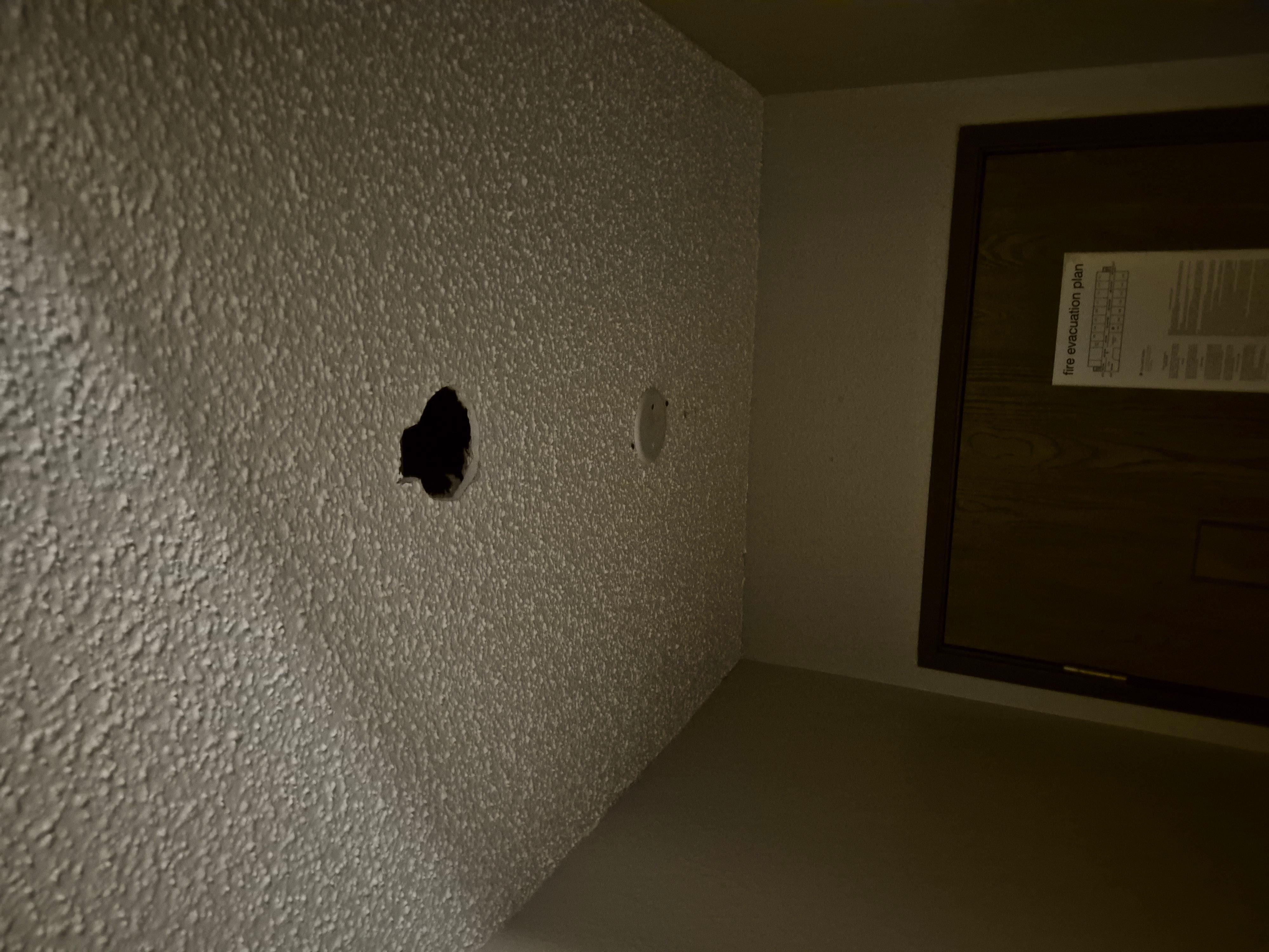 Holes in ceiling 