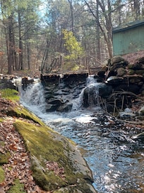 Hiking trail right next to the resort.