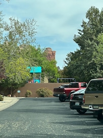 Thereâs a view of Coffee Pot rock from the parking lot.