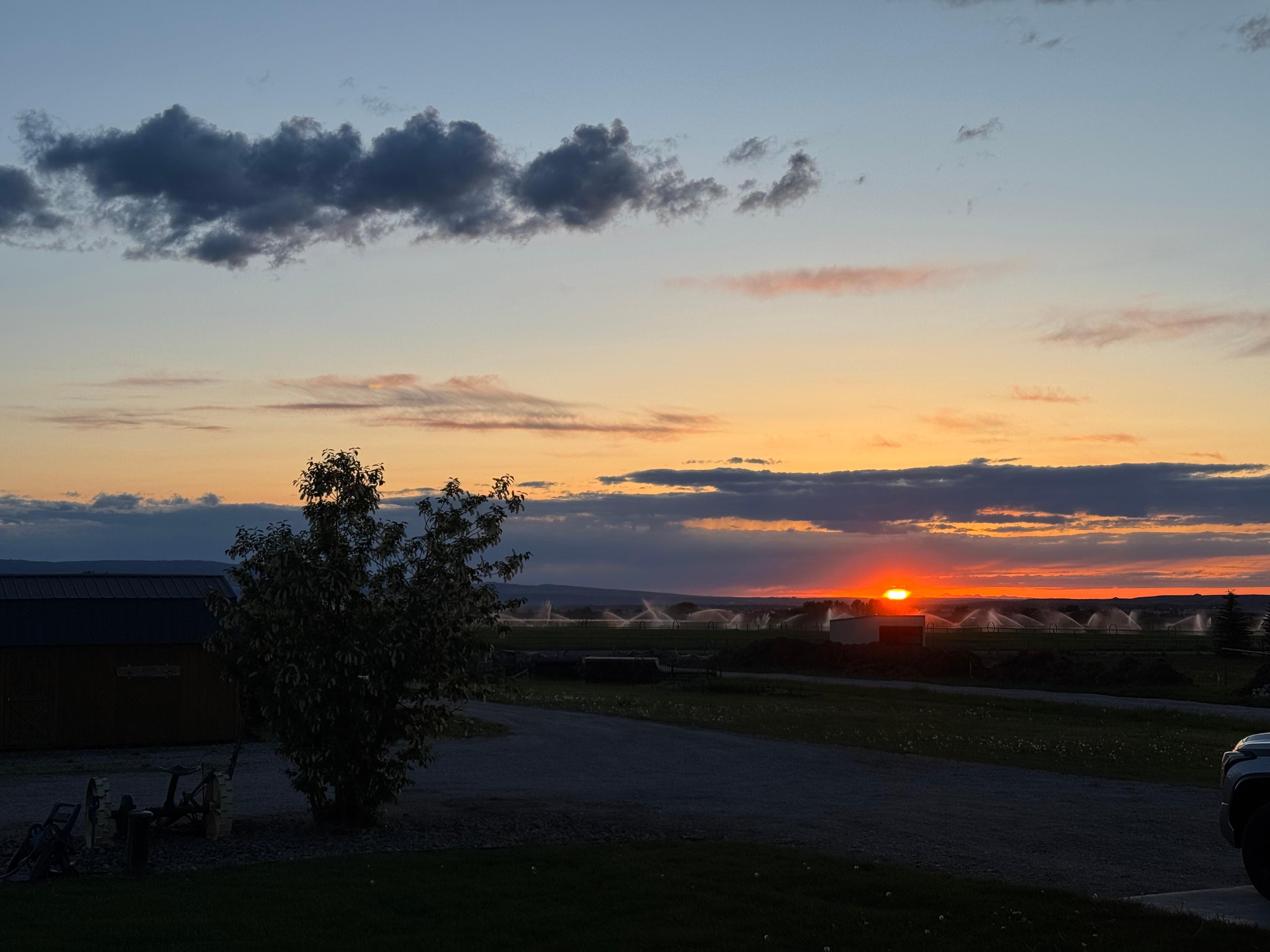 Gorgeous ID, WY sunset from the front porch