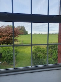View from rear bedroom window of Hallflat Farmhouse