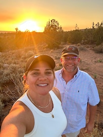 Walking the trail together and seeing this sunset was incredible!