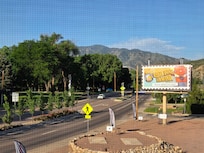 View from breakfast table outside.