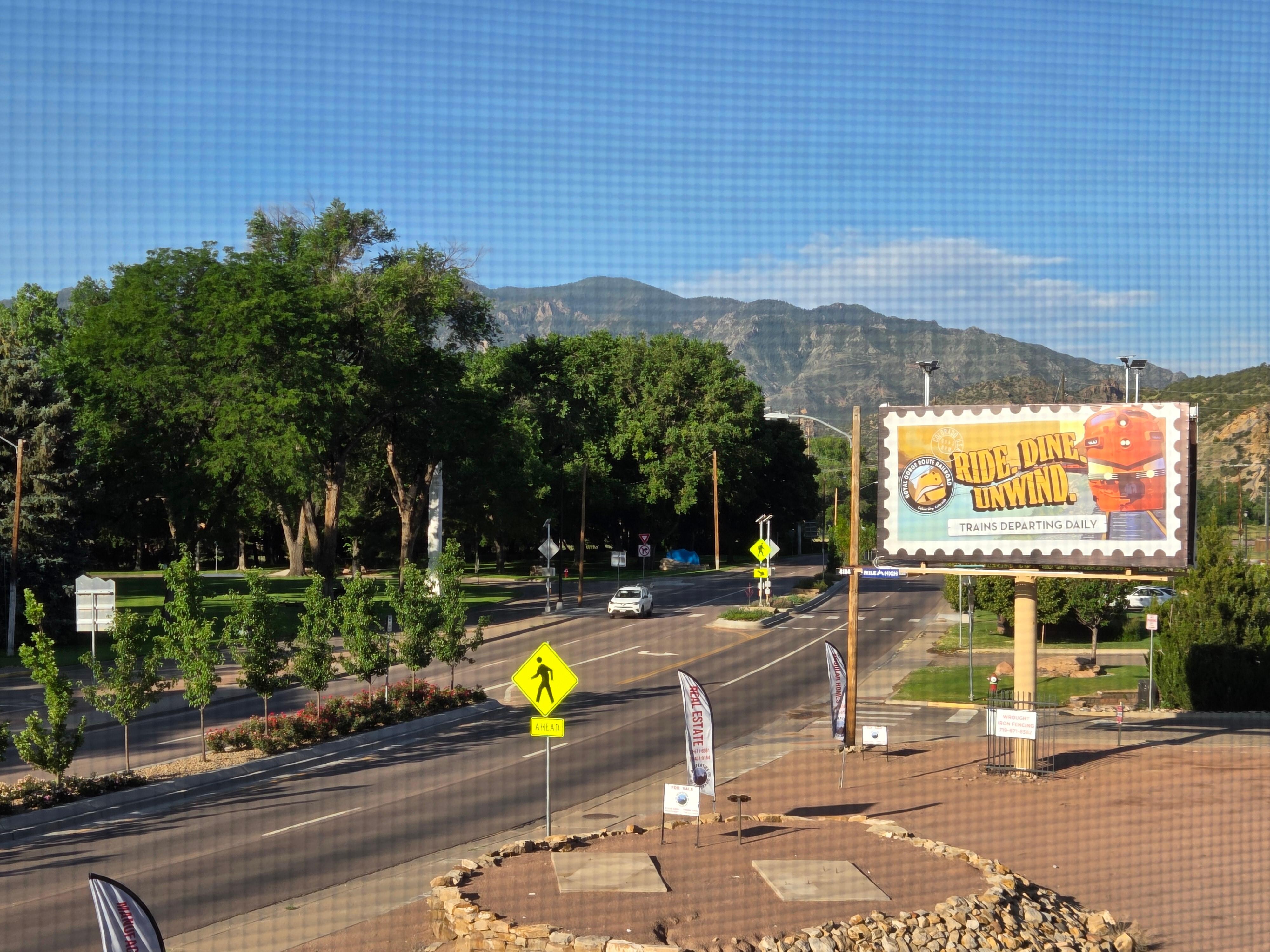 View from breakfast table outside. 
