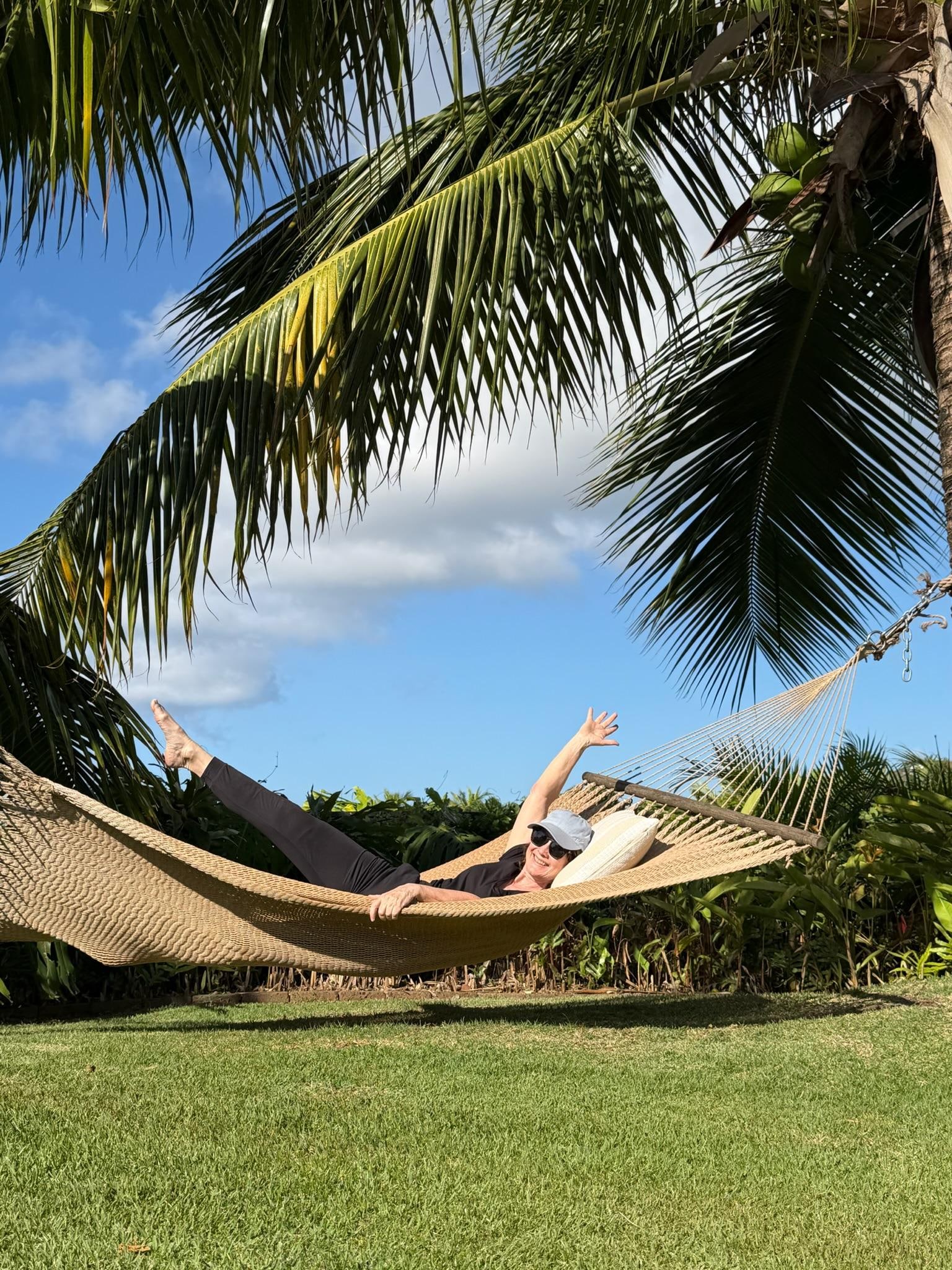 Relax on the hammock, lounges or abundance of comfy chairs