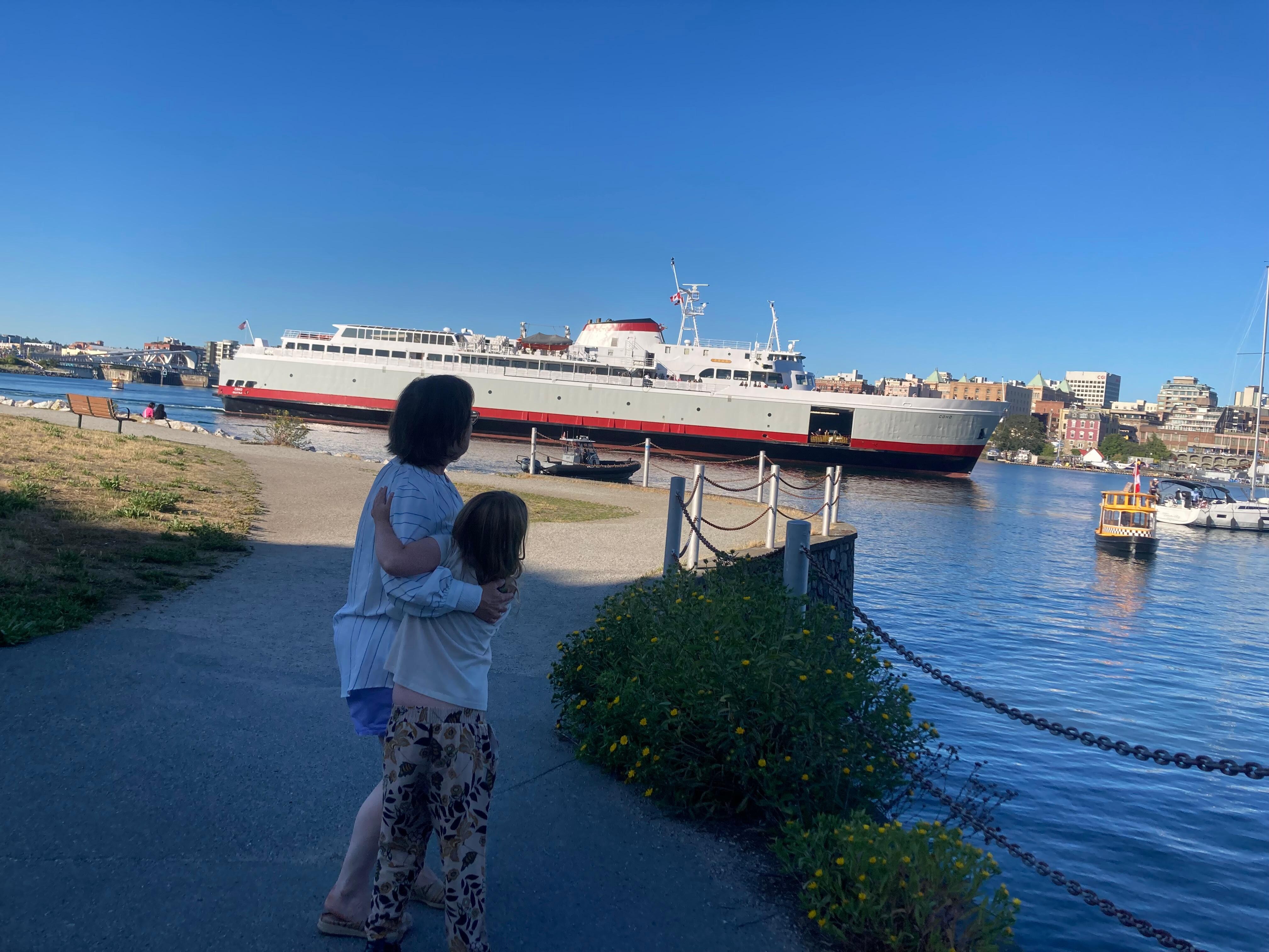 Watching the Coho ferry.