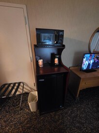 Smaill microwave large fridge
