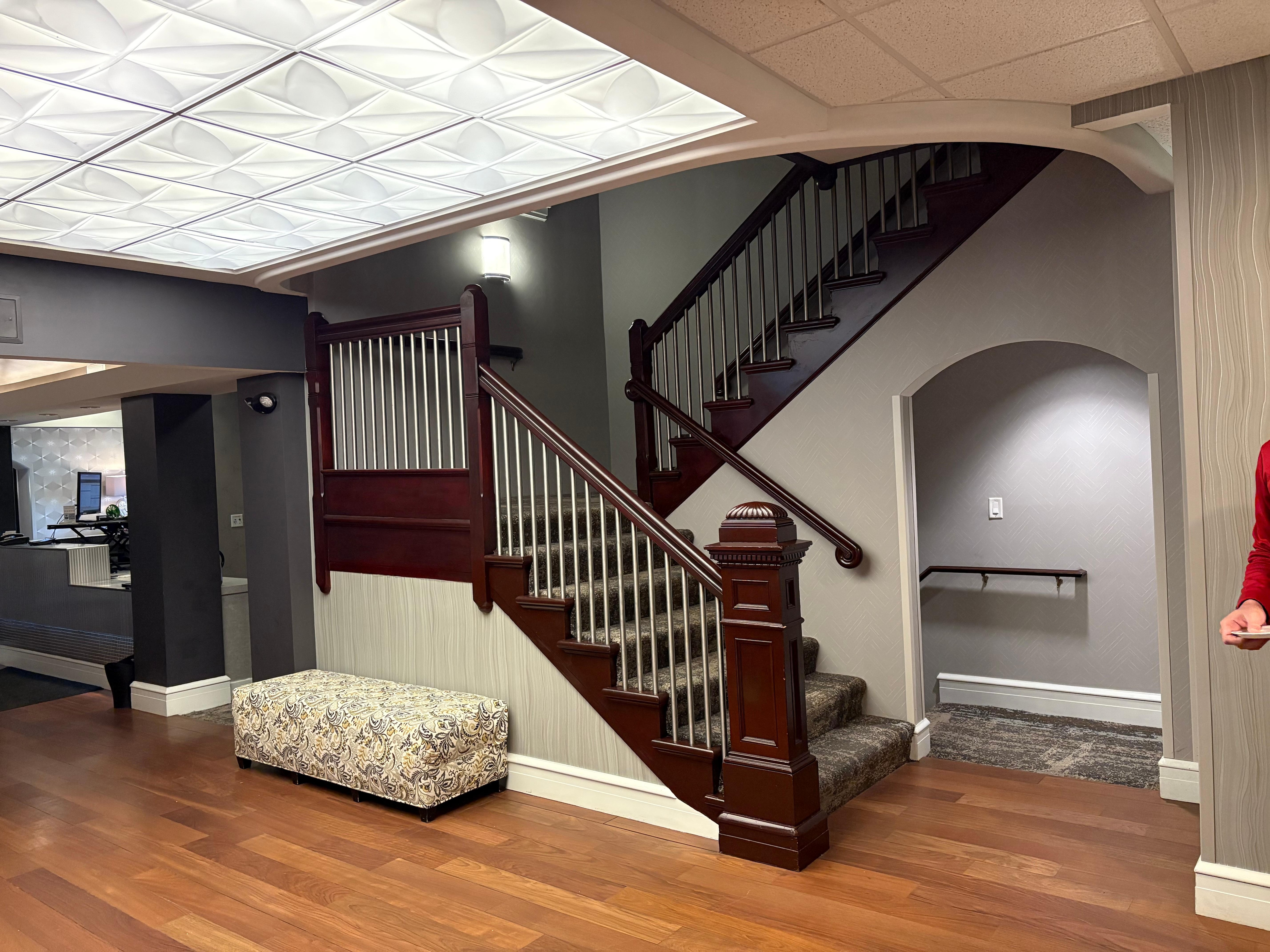 Beautiful inner staircase leading to second floor