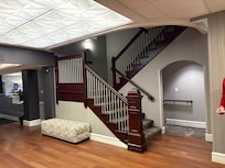 Beautiful inner staircase leading to second floor