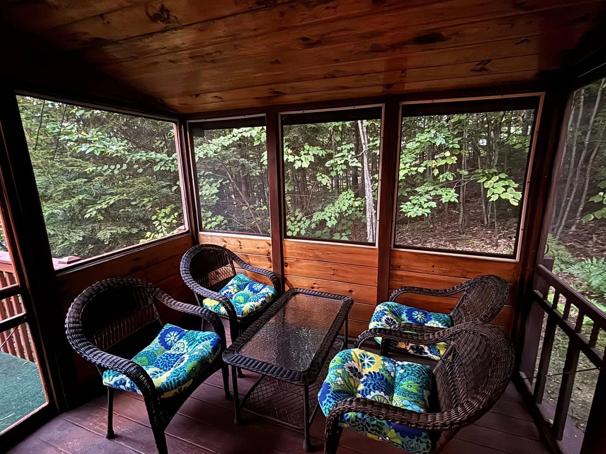 Cozy screen porch