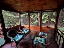 Cozy screen porch