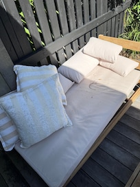 Mouldy dirty outdoor furniture