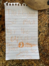 The hosts were SO sweet to have treats dropped off for our stay!