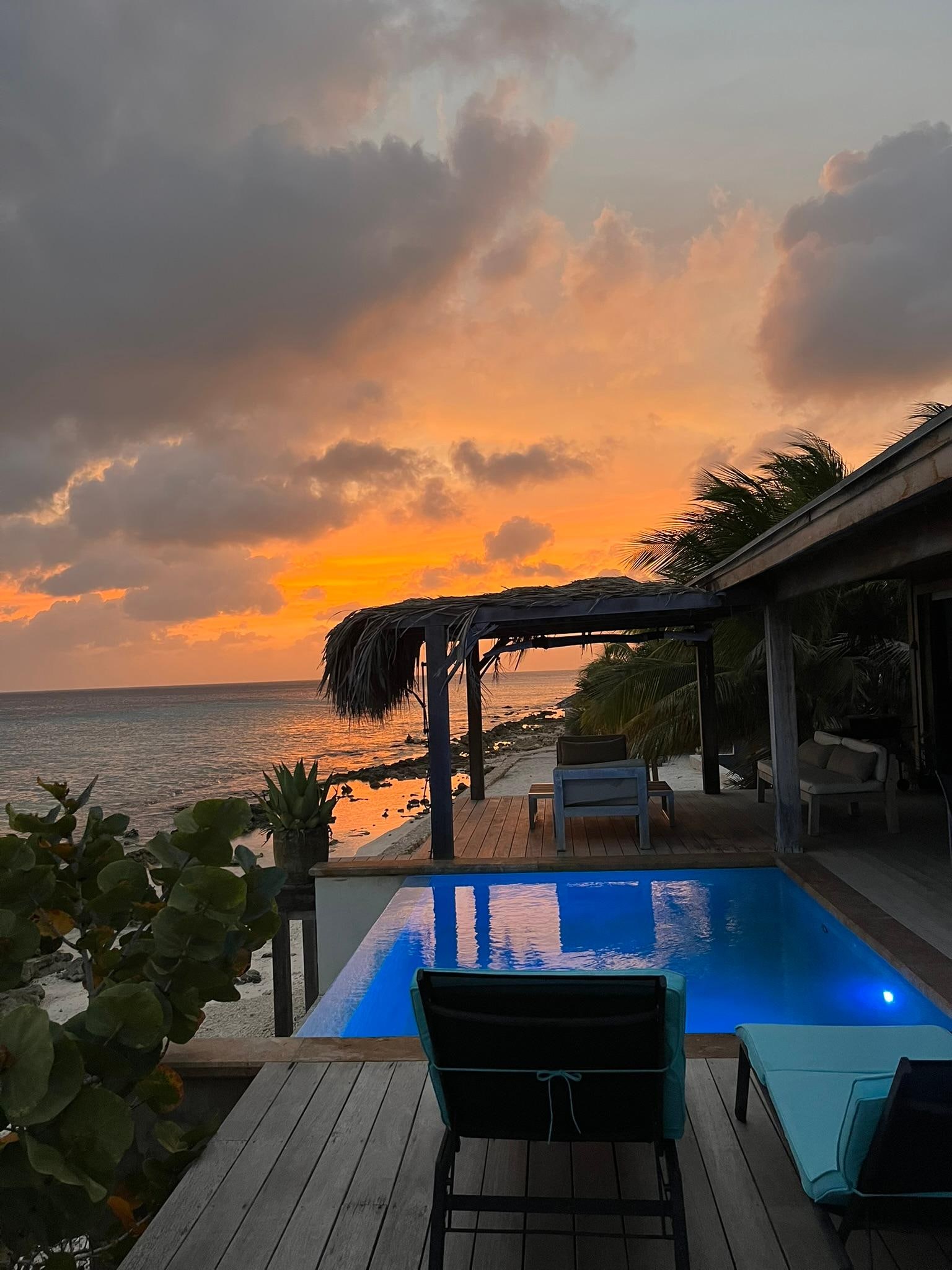 Sunset from deck 