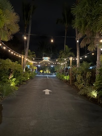 Entrance to resort and front desk/reception