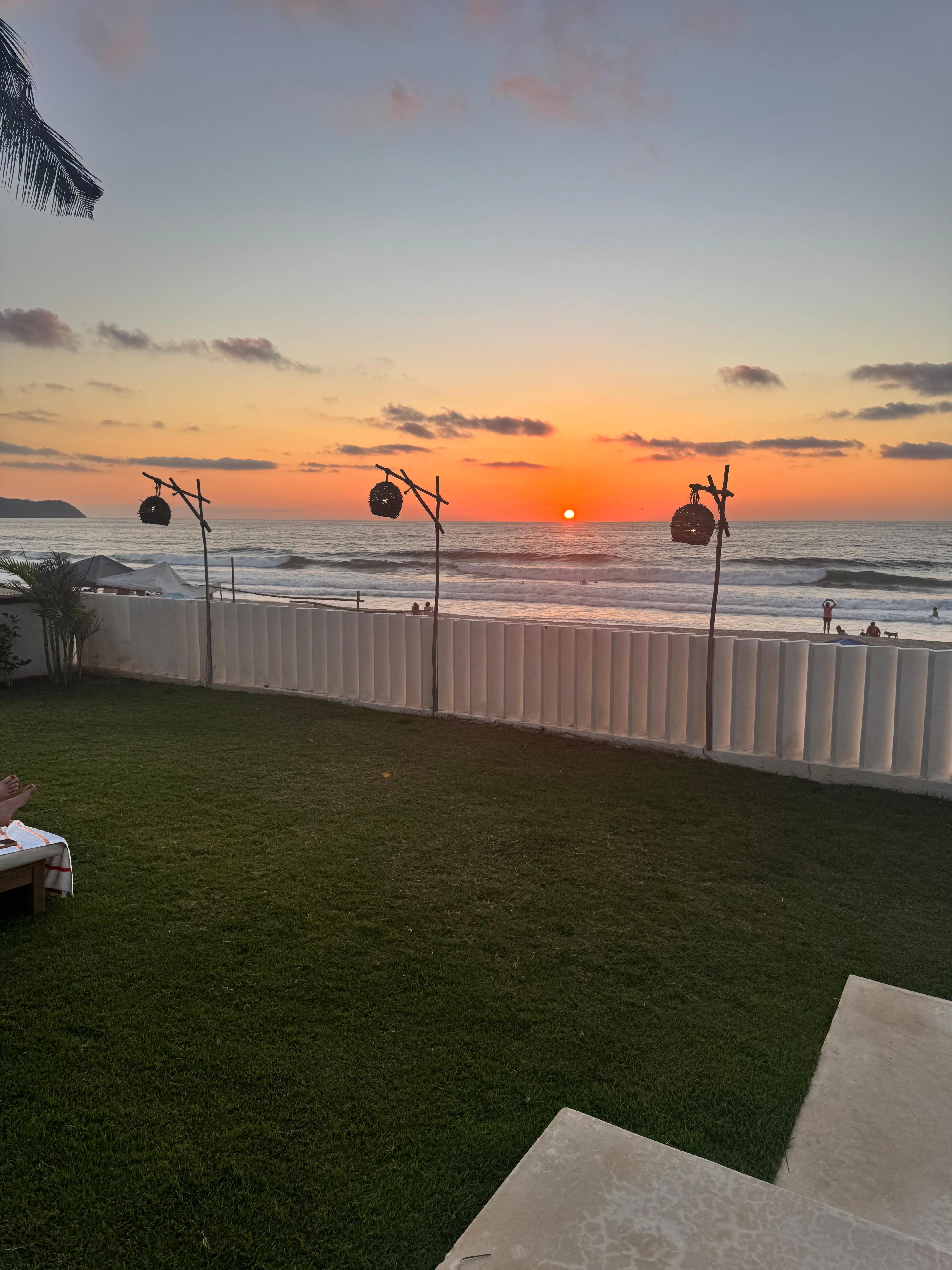 Our first sunset. 