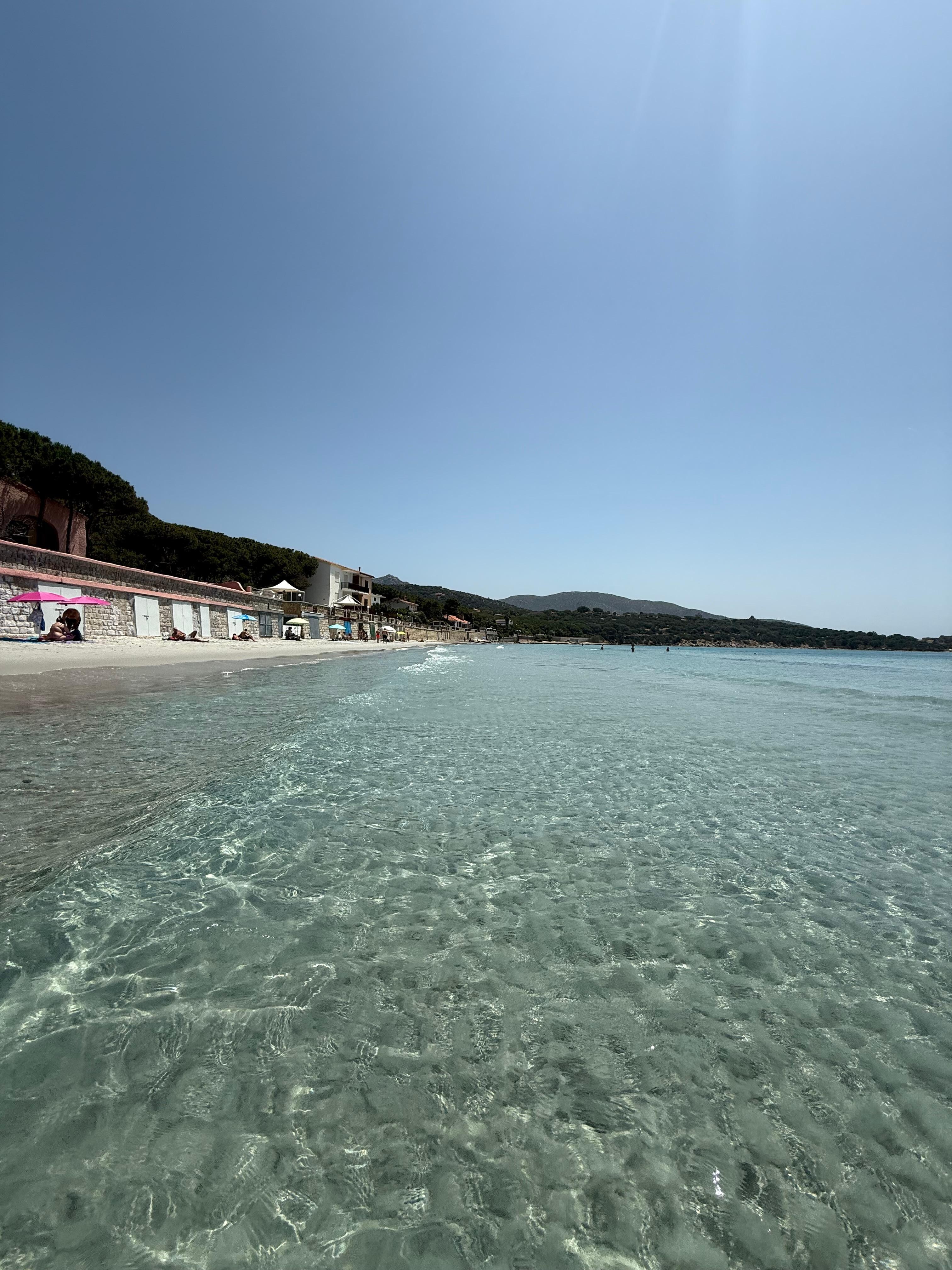 crystal clear water and fine sand